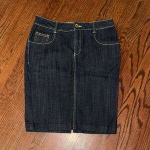 H&M Indigo Denim Pencil Skirt